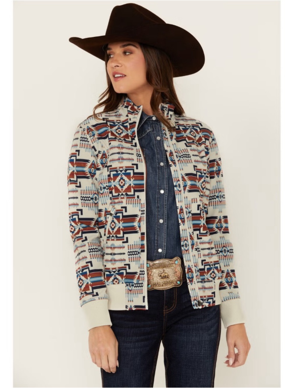 Shyanne Maya Southwestern Print Jacket Sz M